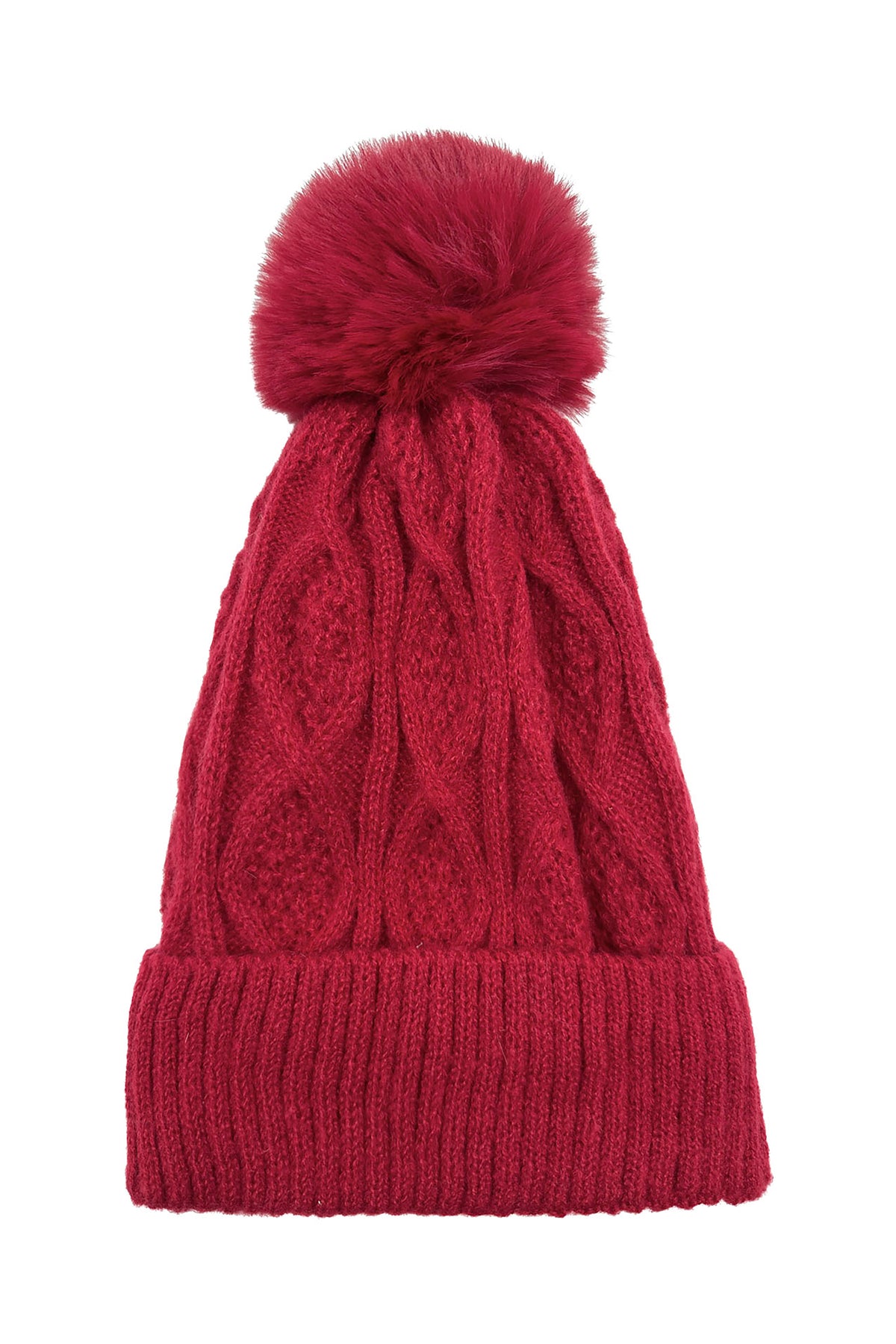Women’s Winter Cosy Cable Knit Pom Pom Hat