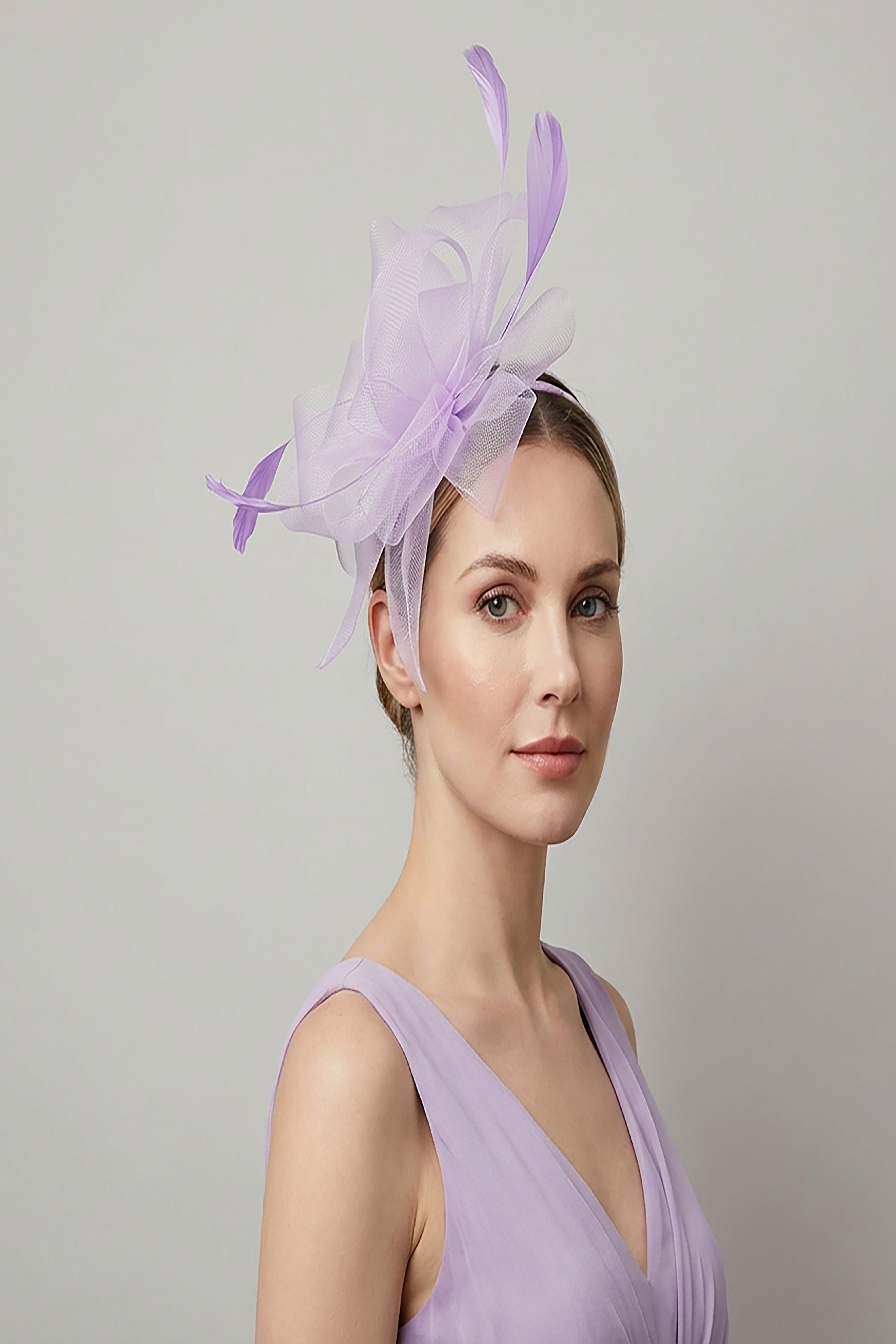Elegant Floral Mesh Fascinator Headband