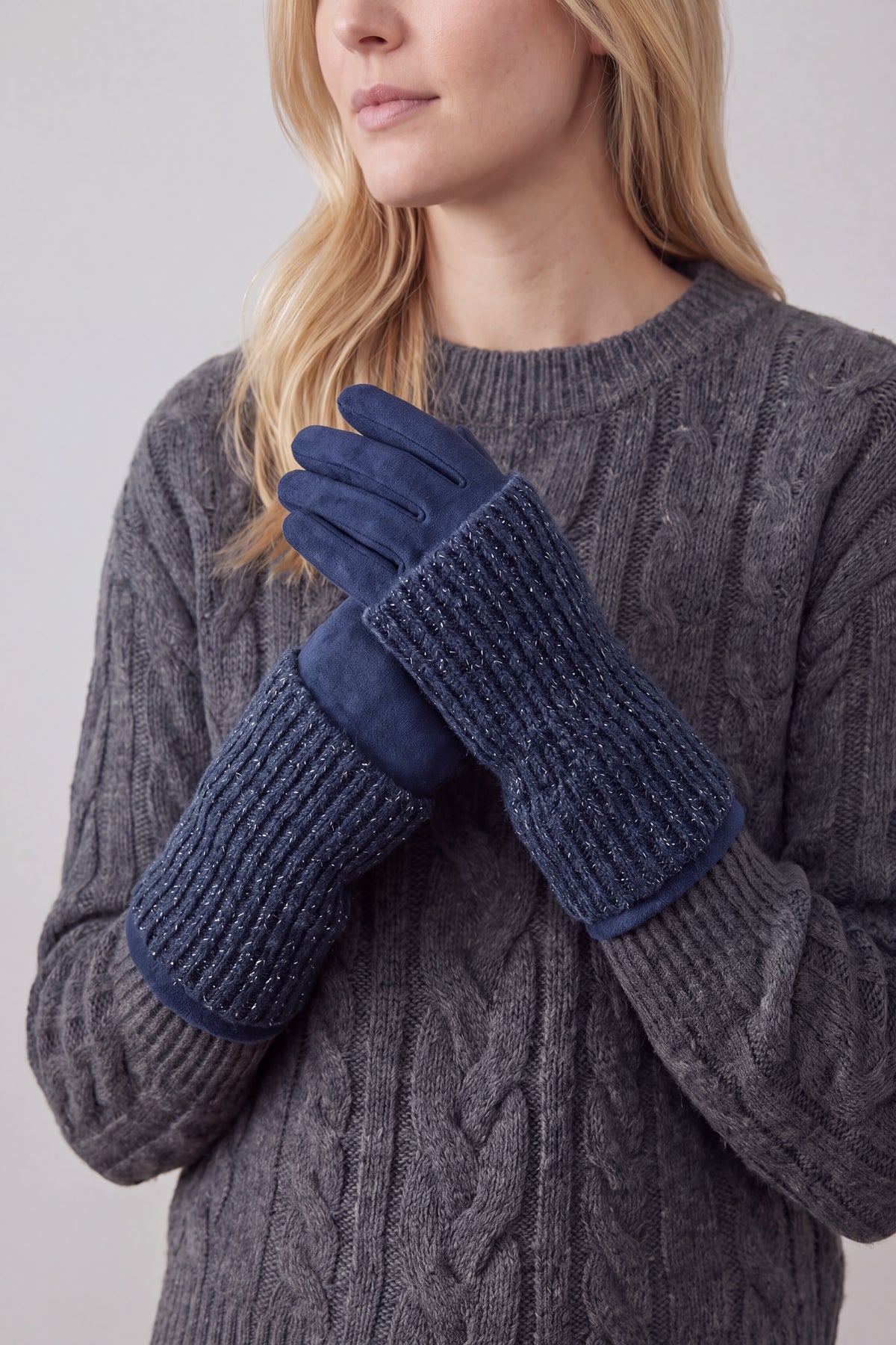 2-in-1 Cosy Knit Overlay Gloves