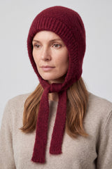 Women’s Soft Knit Tie Bonnet Hat with Chin Ties