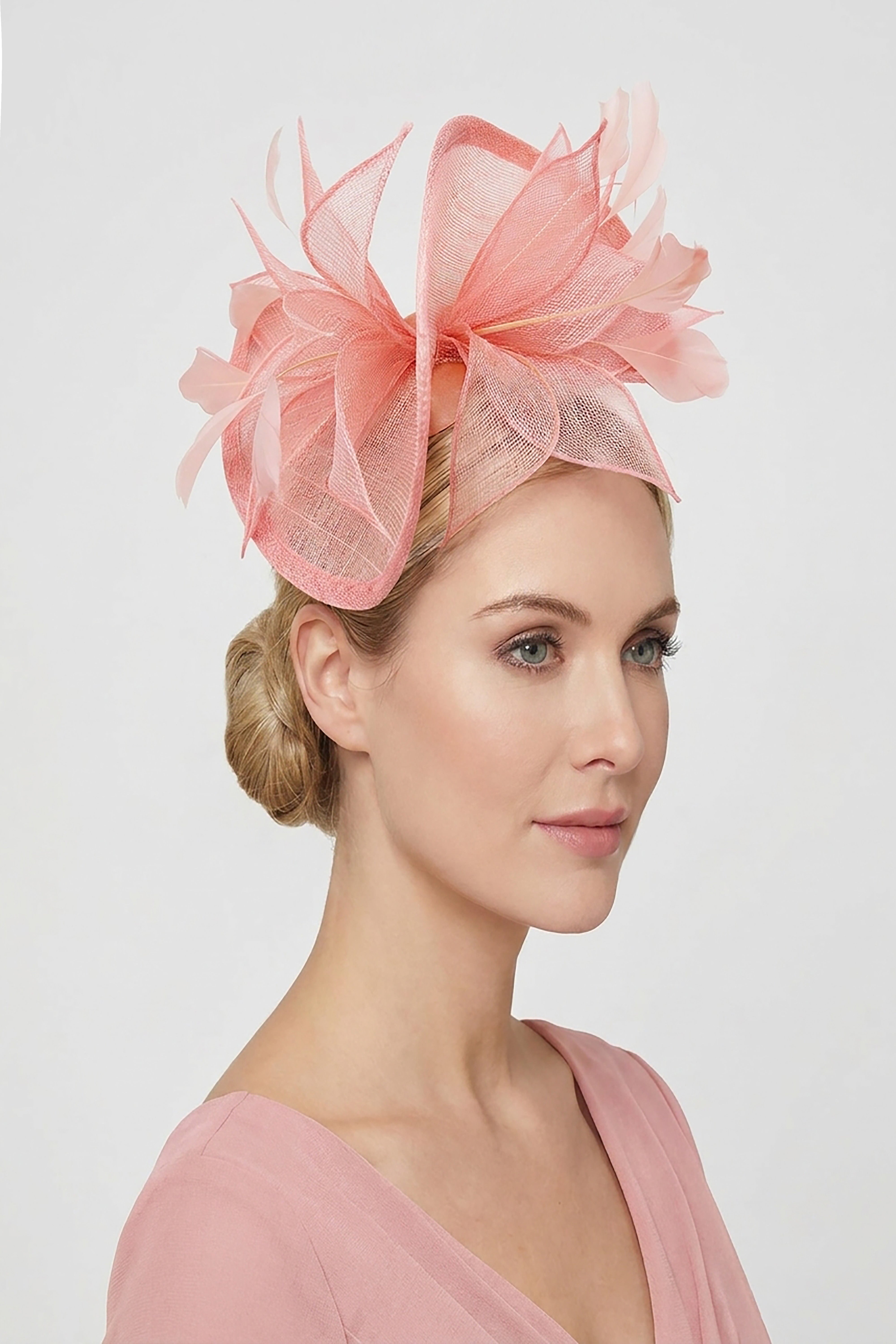 Statement Sinamay Bow Fascinator with Feather Detail