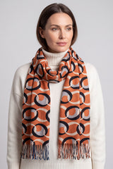 Lightweight Abstract Camouflage Print Scarf Khaki