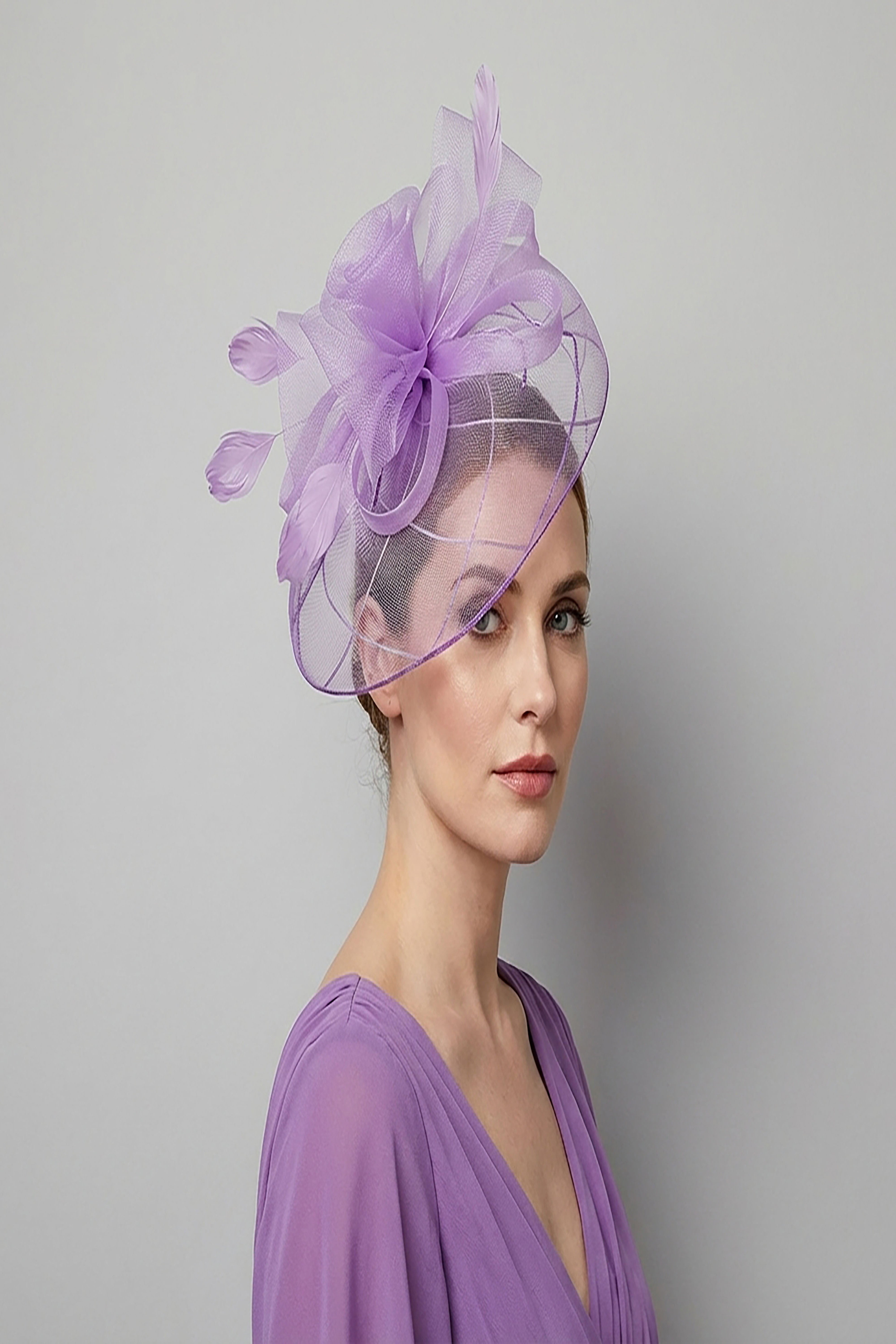 Large Mesh Bow Fascinator