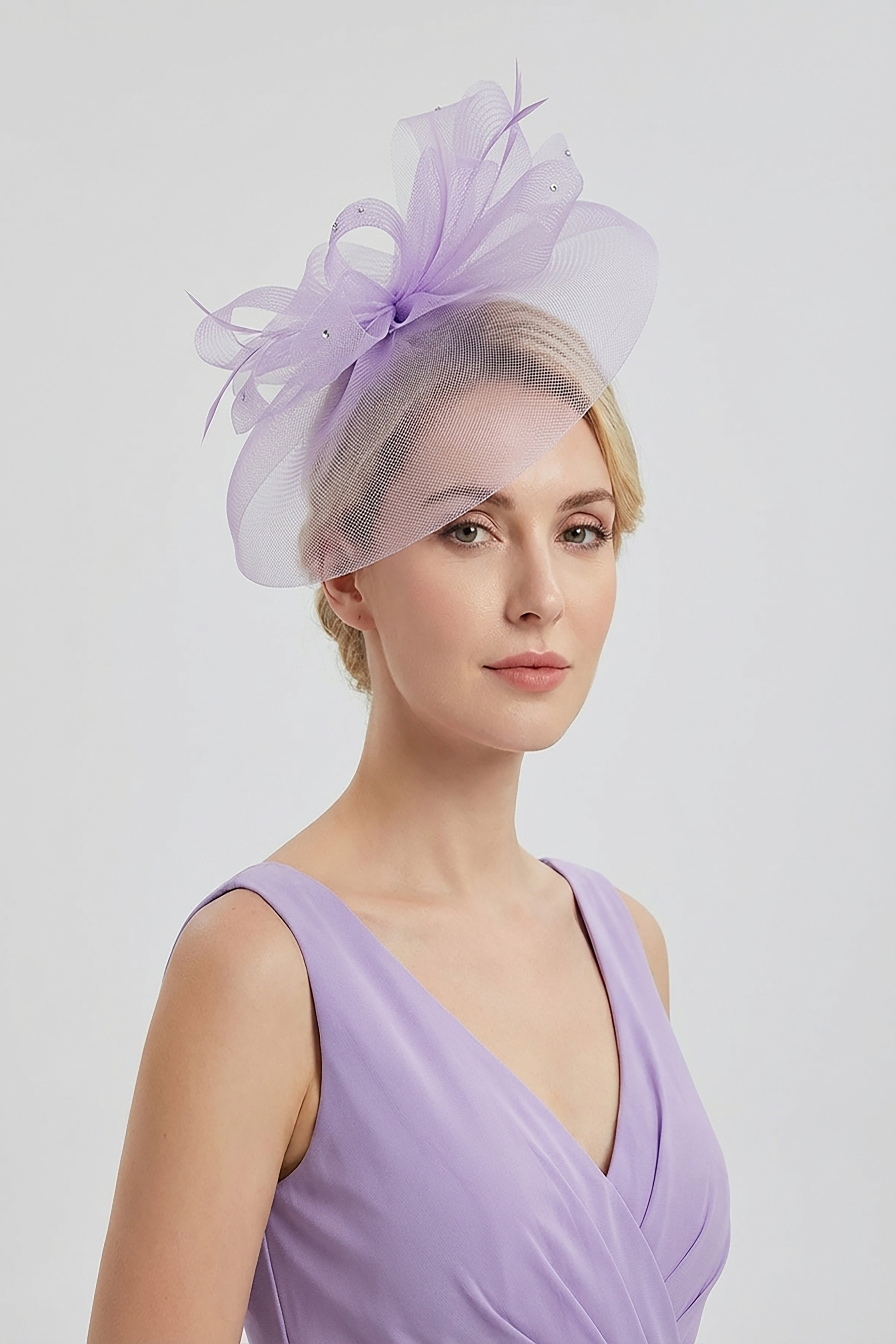 Elegant Mesh Fascinator Hat with Bow Detail for Weddings & Race Day