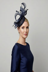 Elegant Loop Mesh Fascinator with Feather Detail