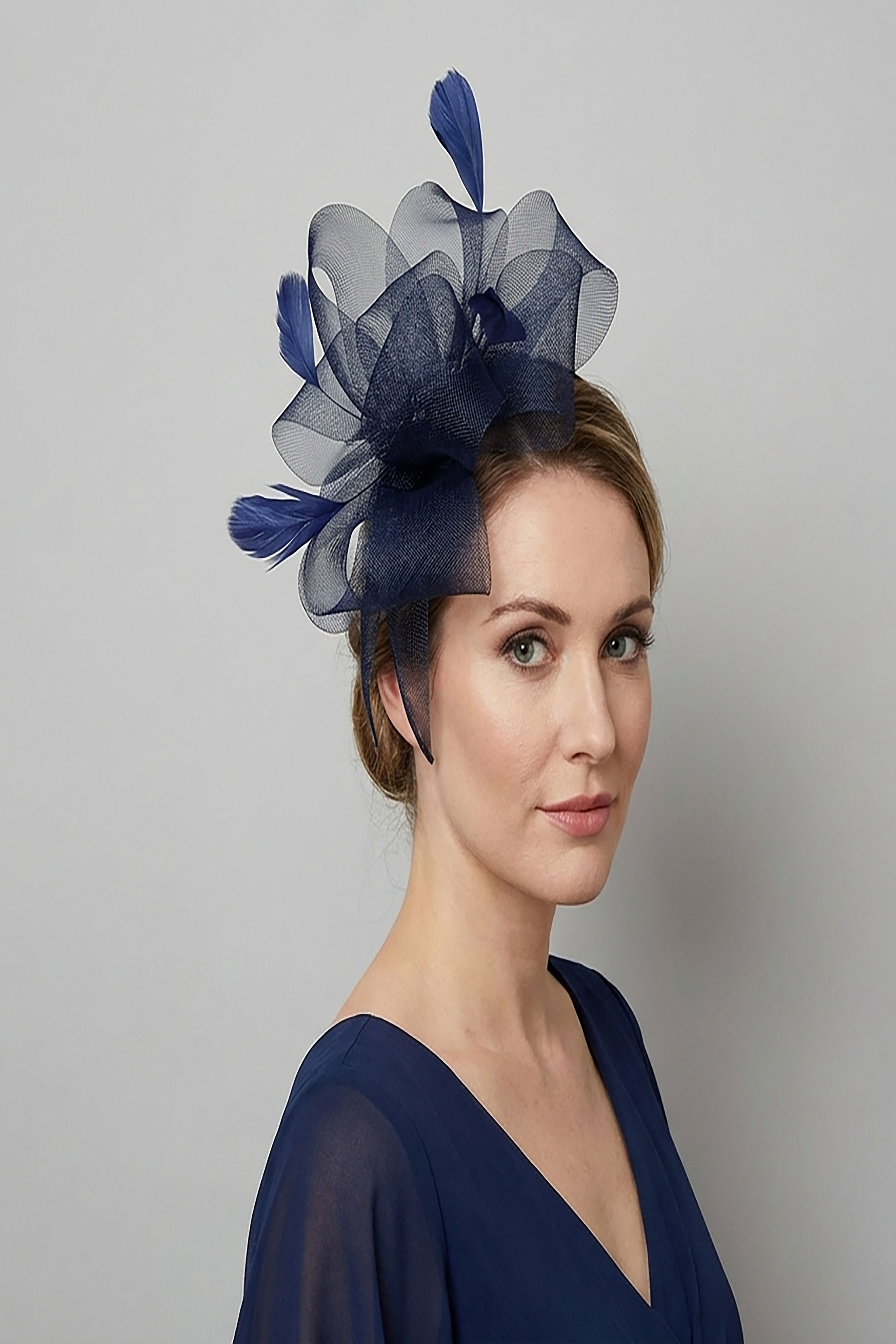 Elegant Floral Mesh Fascinator Headband