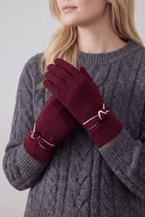 Women’s Soft Knot Detail Touchscreen Gloves
