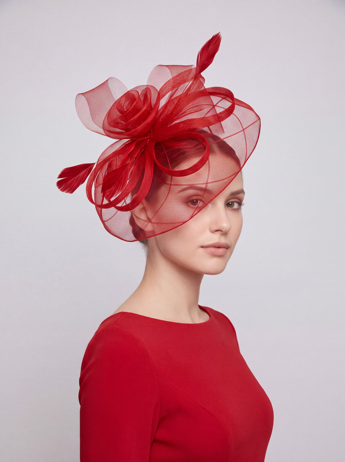 Large Mesh Bow Fascinator