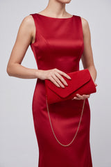 Envelope Clutch Bag with Gold Chain Strap