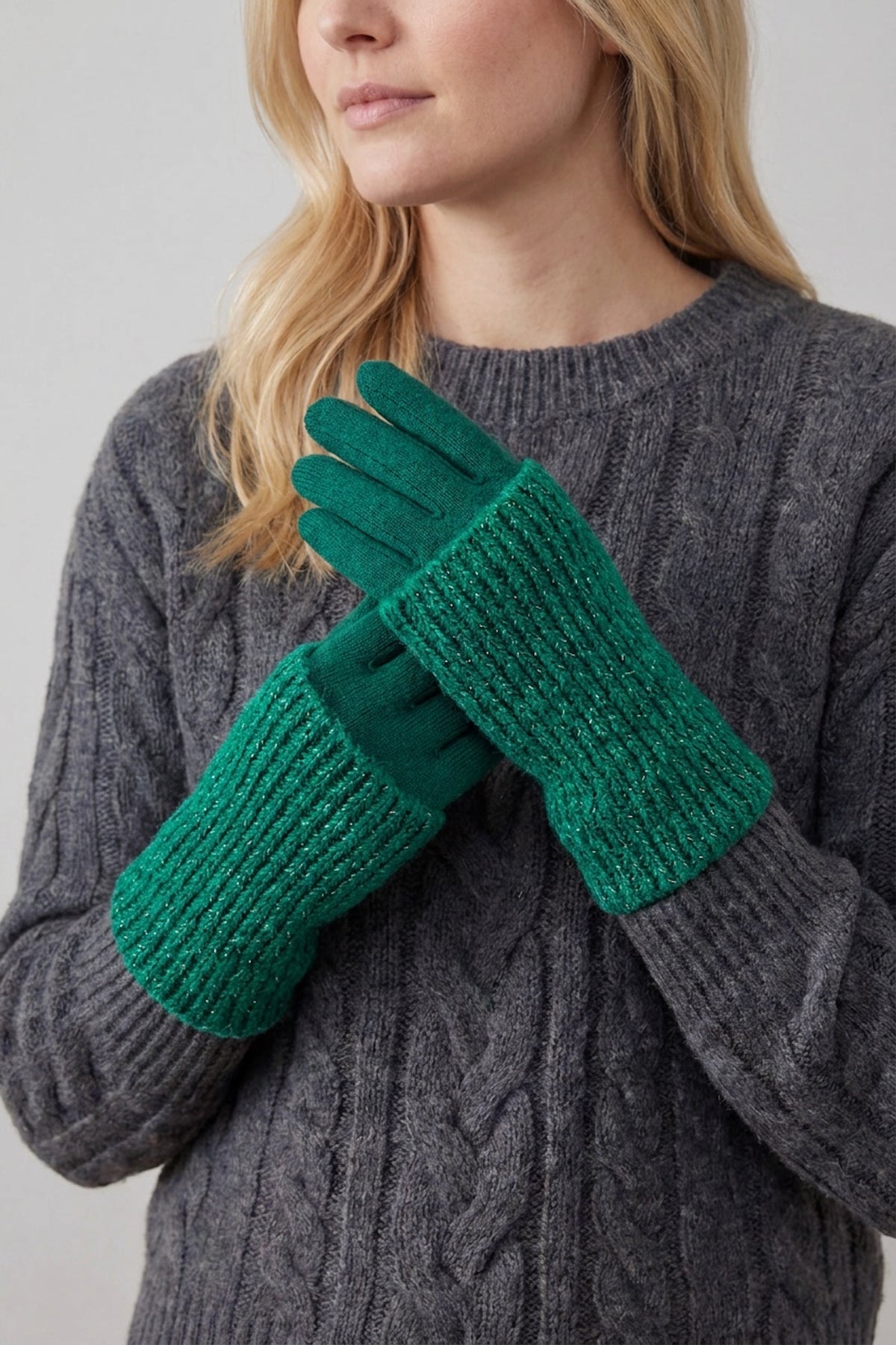 2-in-1 Cosy Knit Overlay Gloves