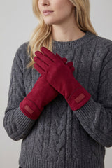 Plain Gloves with Single Stripe & Fleece Lining