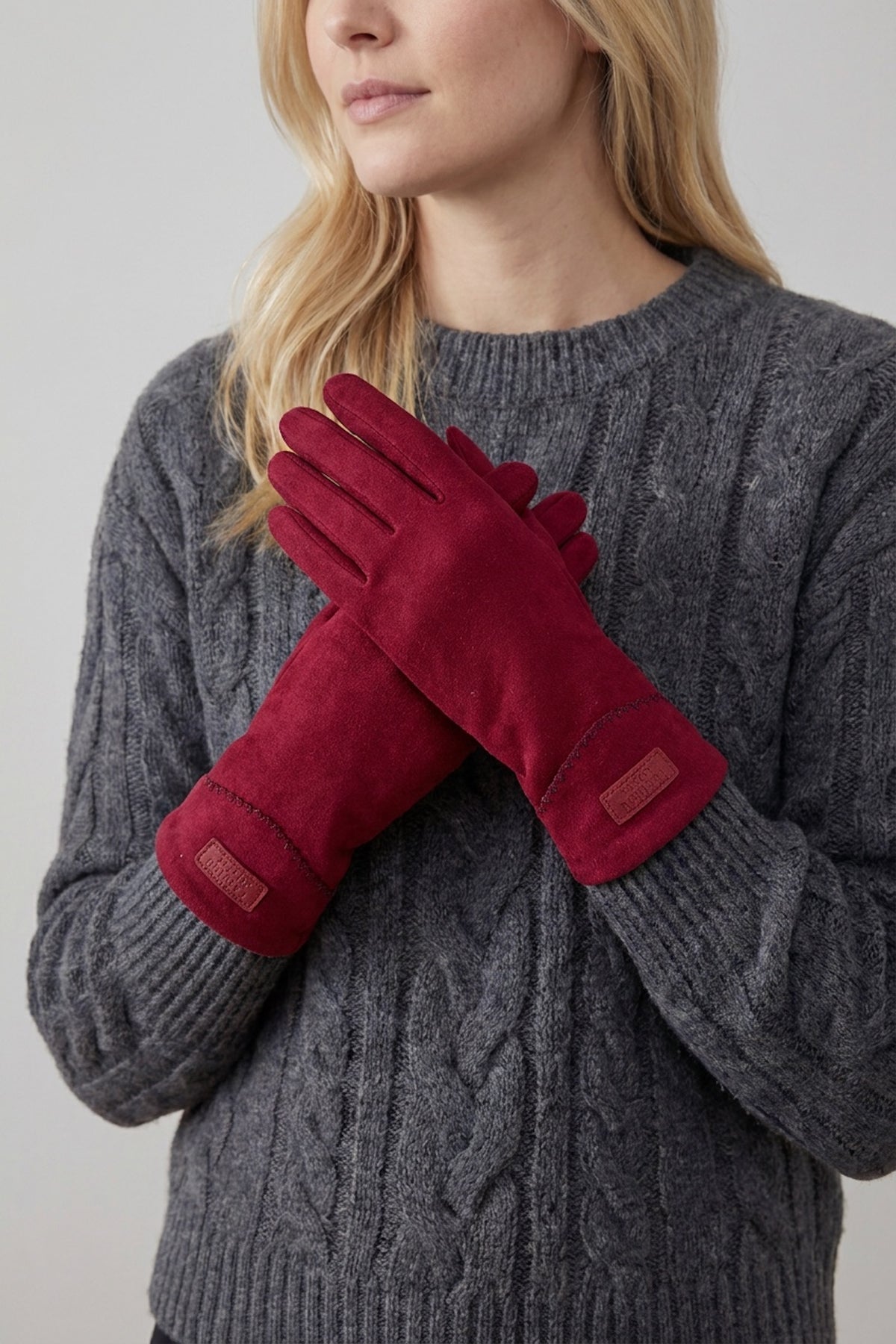 Plain Gloves with Single Stripe & Fleece Lining