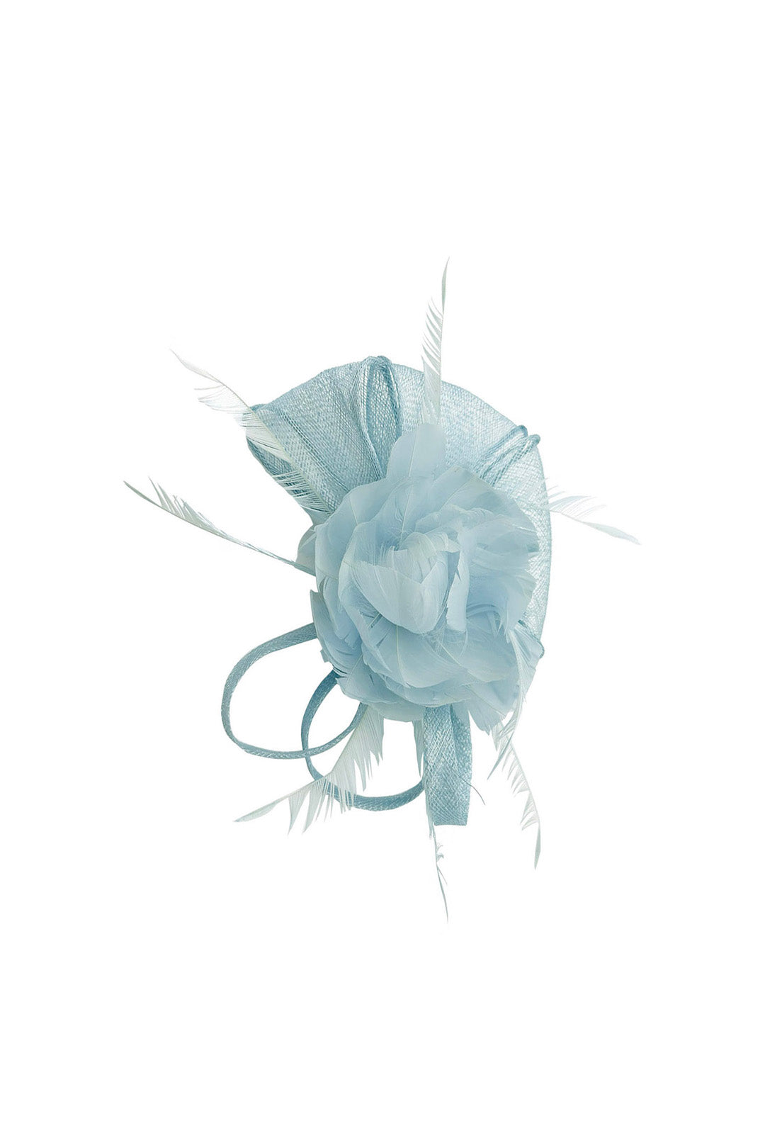 Feather & Mesh Flower Fascinator with clip and hair band