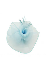 Curly Sinamay Fascinator with Feather Flower