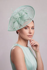 Teardrop Mesh Fascinator with Sculpted Flower Detail