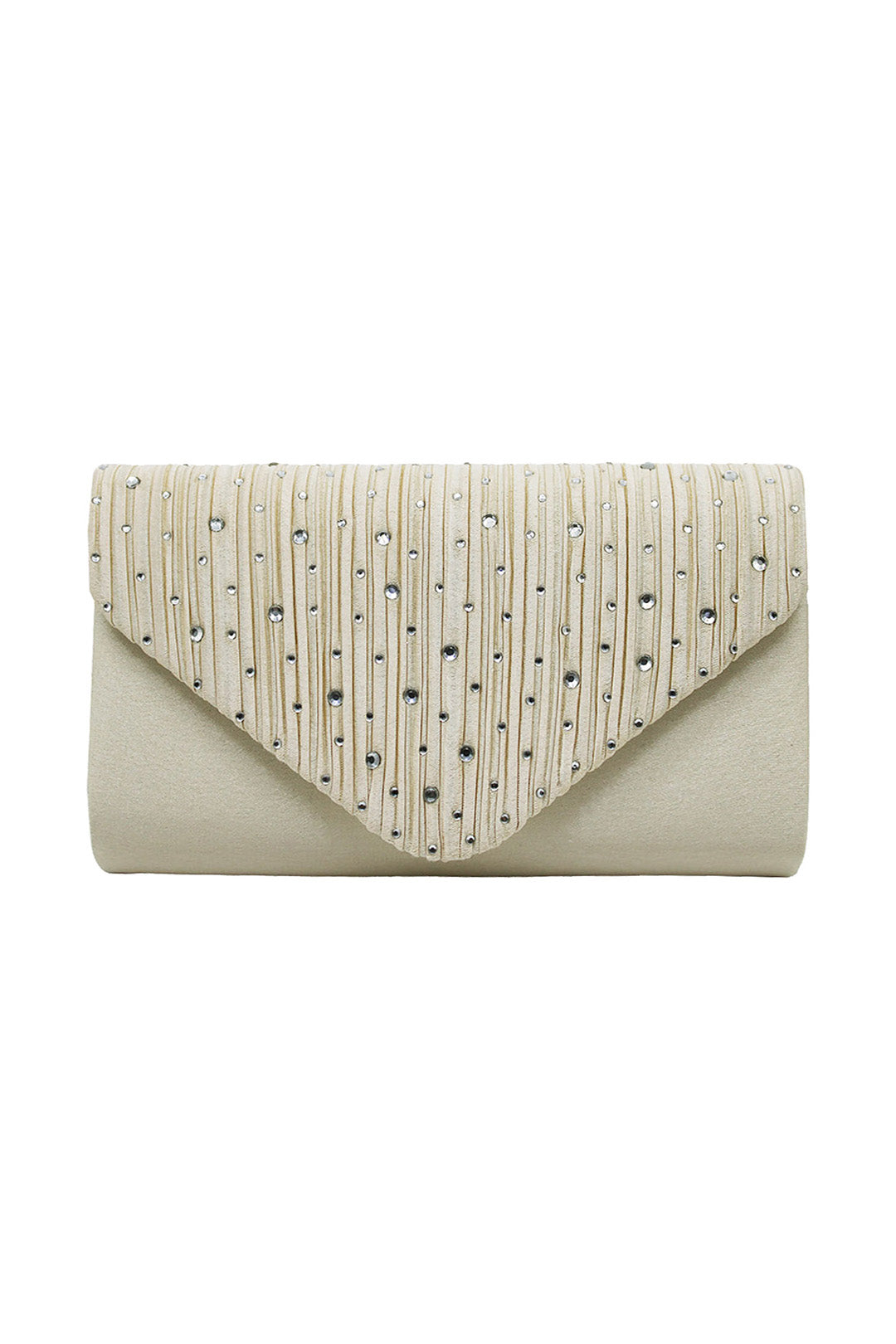 Embellished Envelope Clutch Bag with Gold Chain Strap