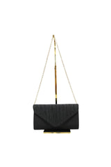 Embellished Envelope Clutch Bag with Gold Chain Strap