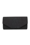 Glitter Envelope Clutch Bag with Gold /Silver Chain Strap