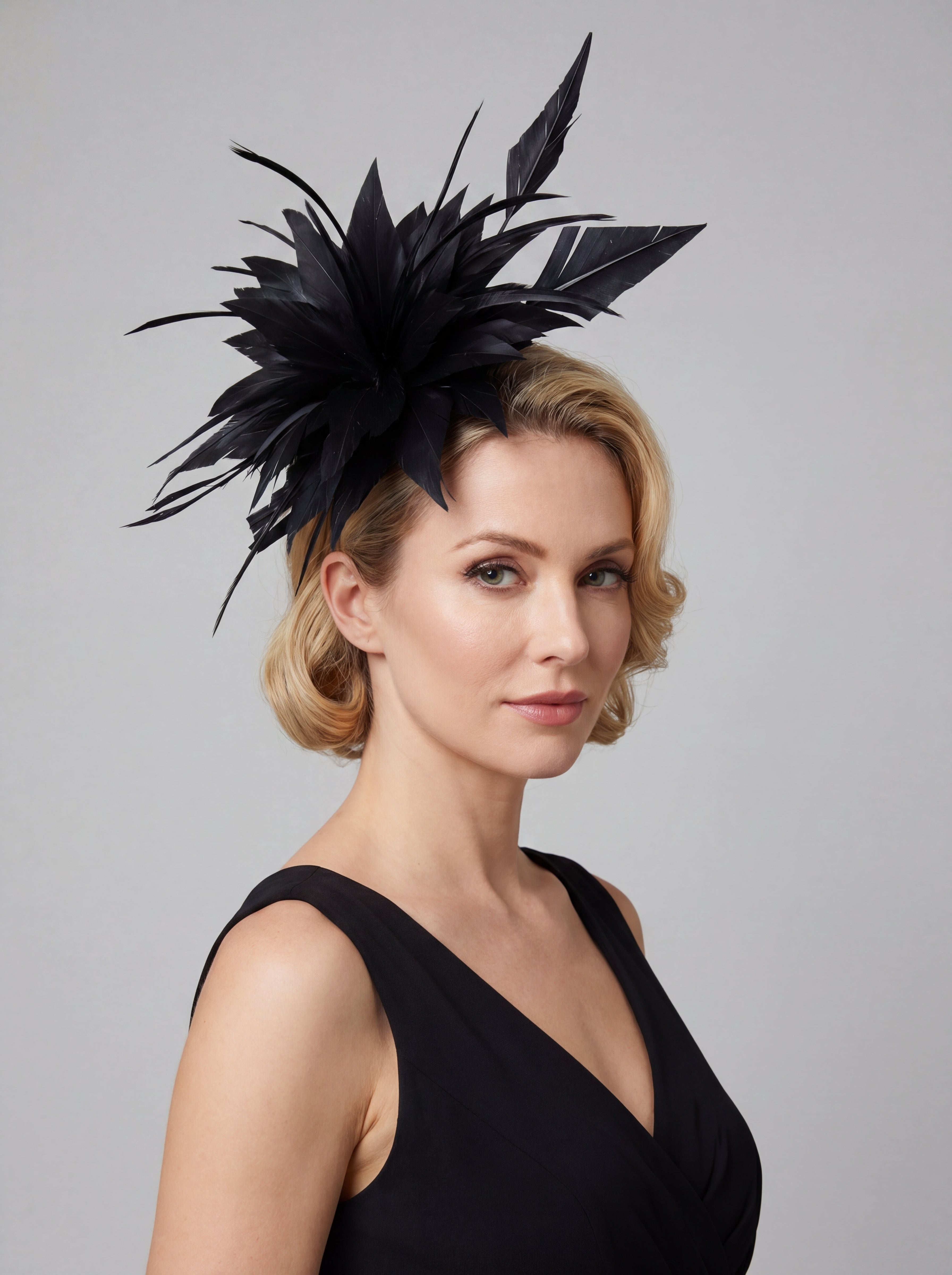 Elegant Feather Fascinator Headband for Weddings, Races & Special Occasions – Ladies Statement Headpiece
