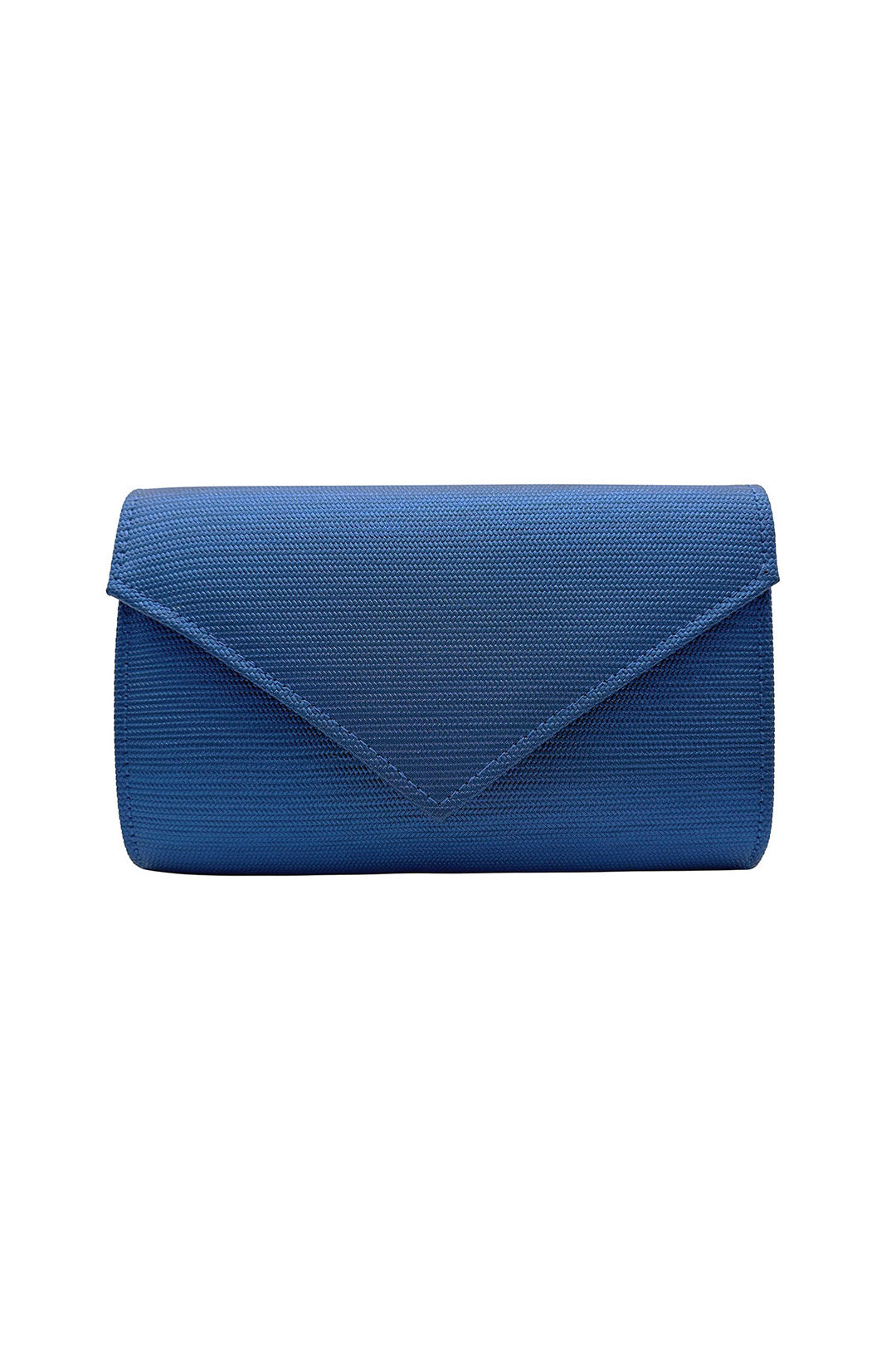 Textured Envelope Clutch Bag with Gold Chain Strap