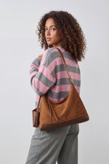 Women’s Soft Suede Hobo Bag with Adjustable Shoulder Strap