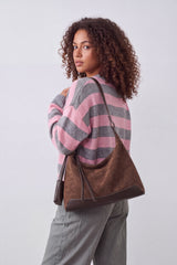 Women’s Soft Suede Hobo Bag with Adjustable Shoulder Strap