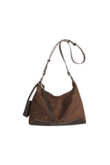Women’s Soft Suede Hobo Bag with Adjustable Shoulder Strap