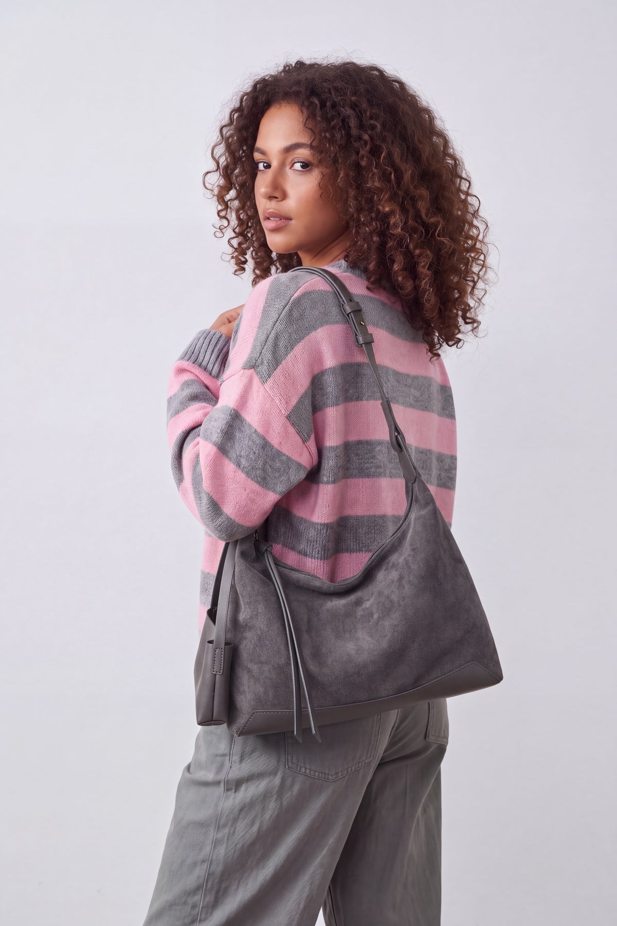 Women’s Soft Suede Hobo Bag with Adjustable Shoulder Strap