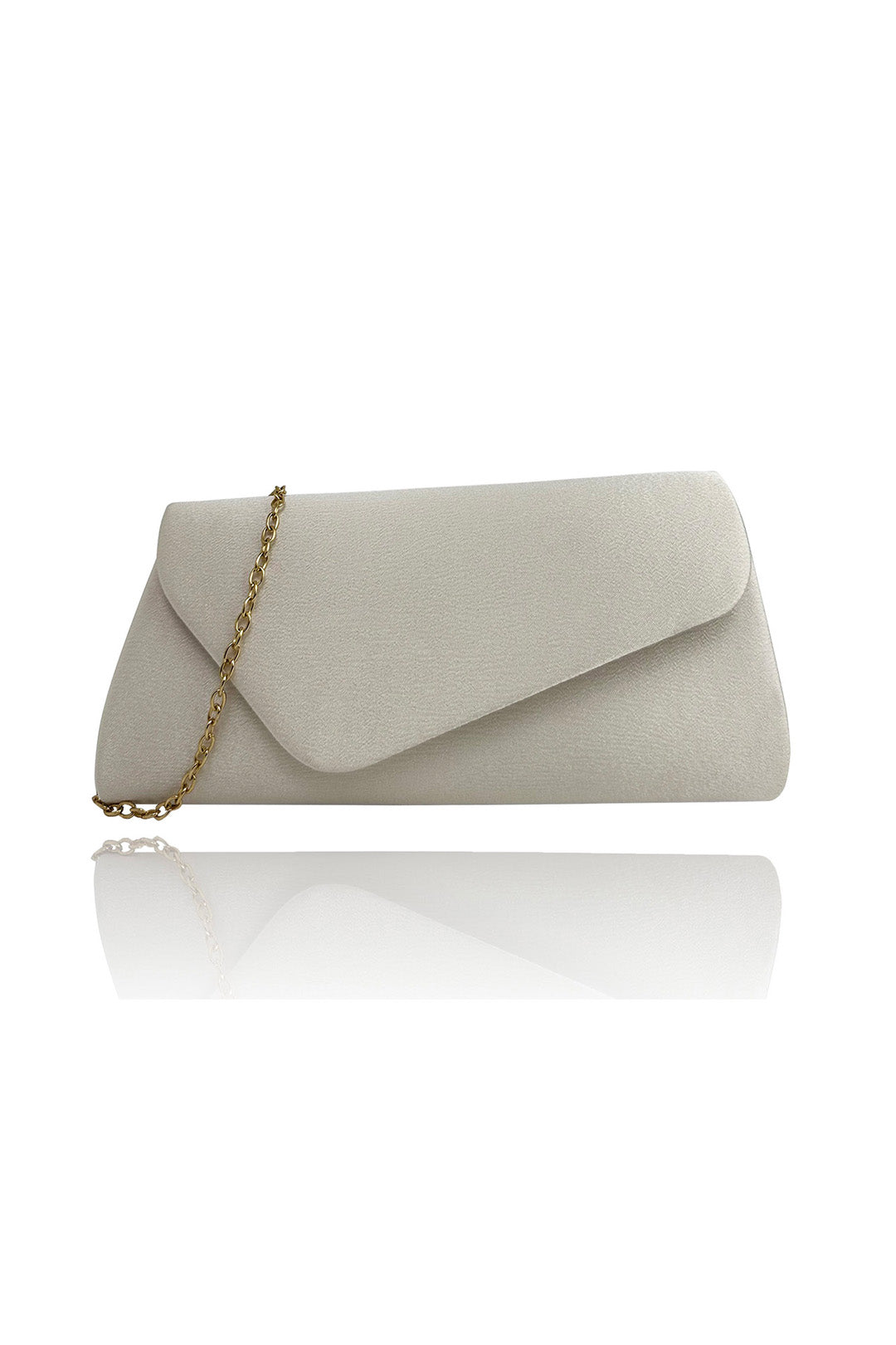Envelope Clutch Bag with Gold Chain Strap