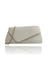 Envelope Clutch Bag with Gold Chain Strap