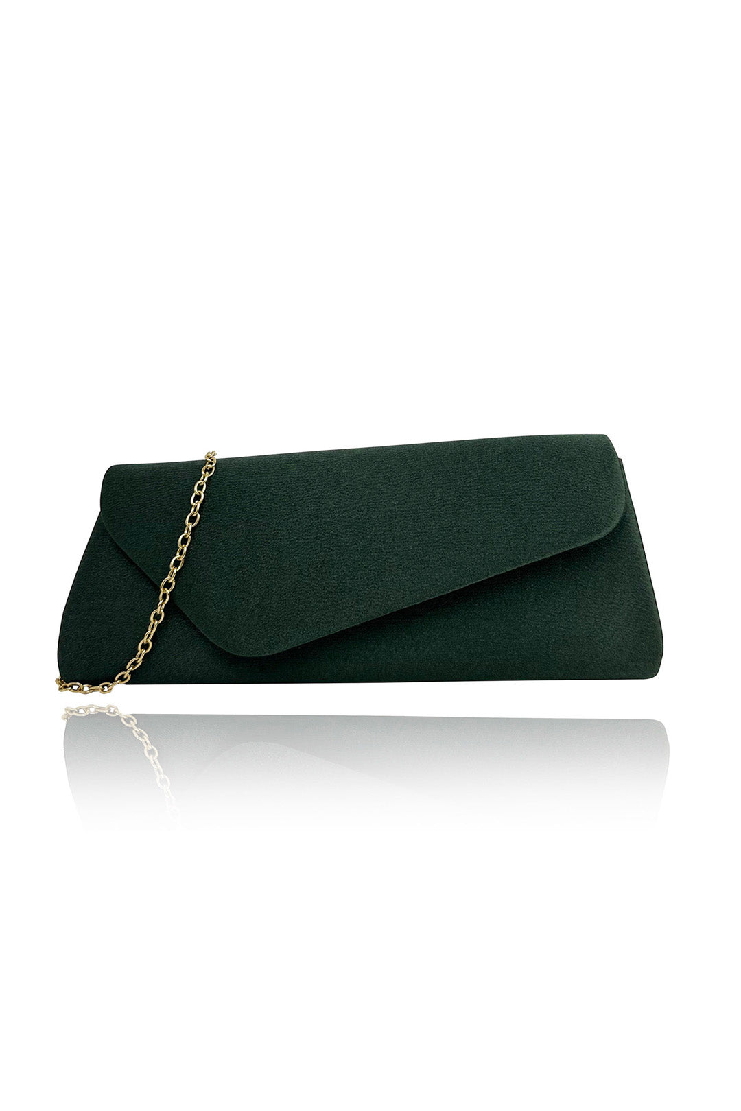Envelope Clutch Bag with Gold Chain Strap