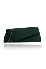 Envelope Clutch Bag with Gold Chain Strap