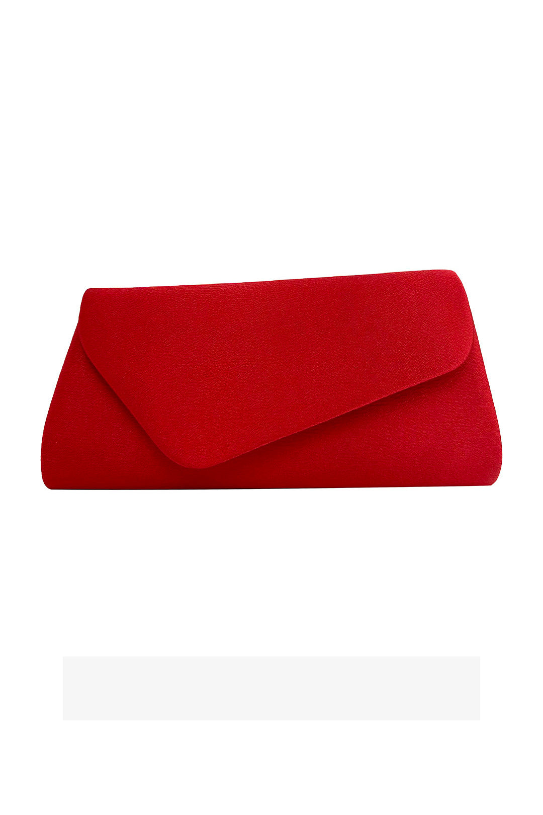 Satin Envelope Clutch Bag and Feather Fascinator Occasion Red Set