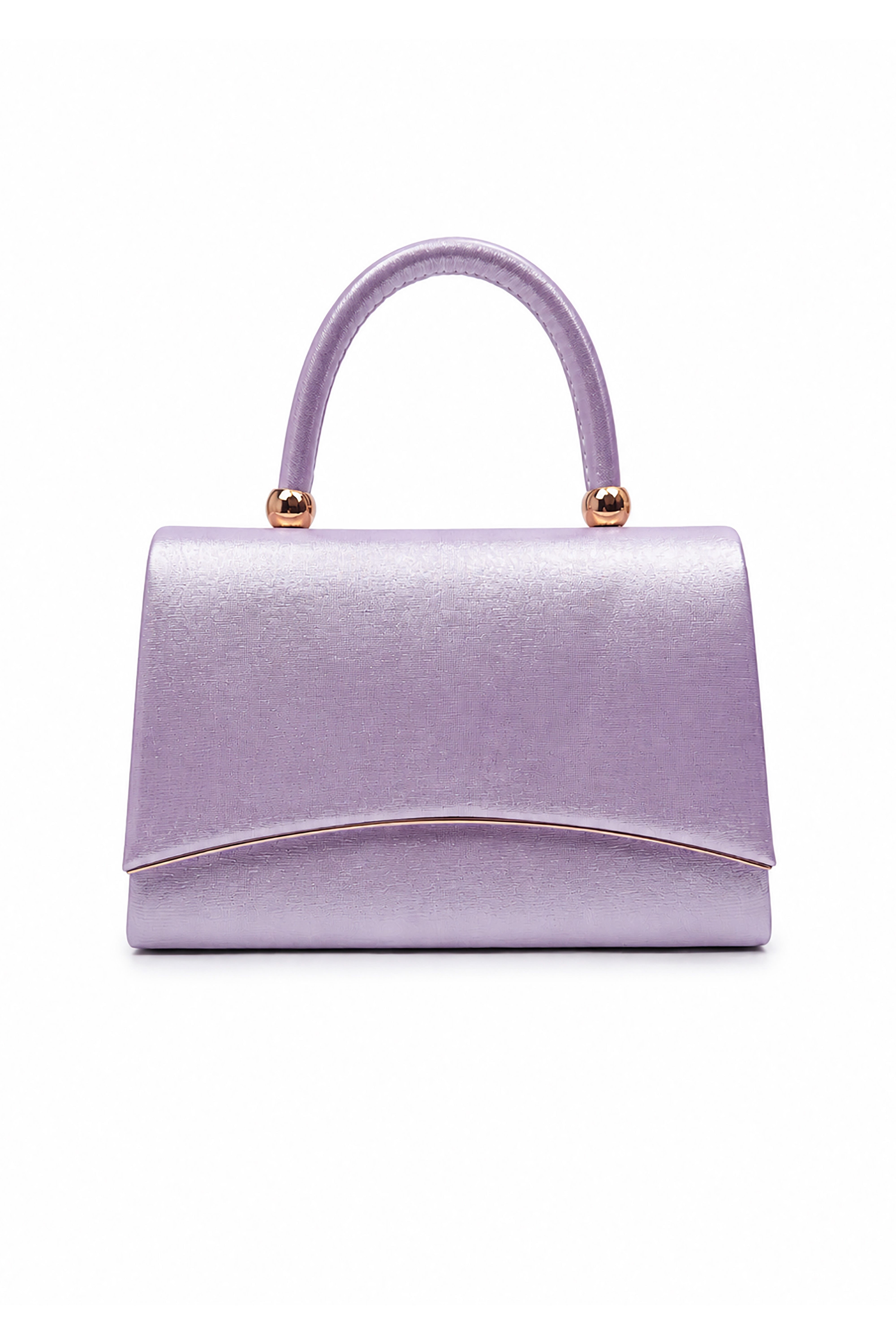 Women’s Metallic Textured Top Handle Occasion Bag with Chain Strap