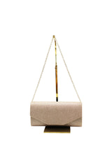 Glitter Envelope Clutch Bag with Gold /Silver Chain Strap