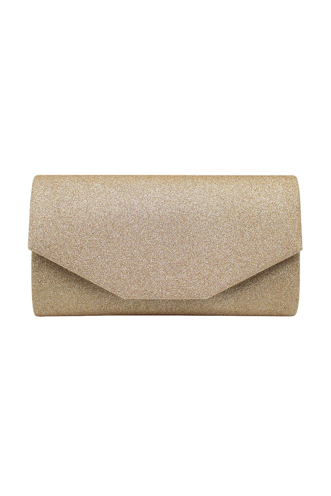 Glitter Envelope Clutch Bag with Gold /Silver Chain Strap