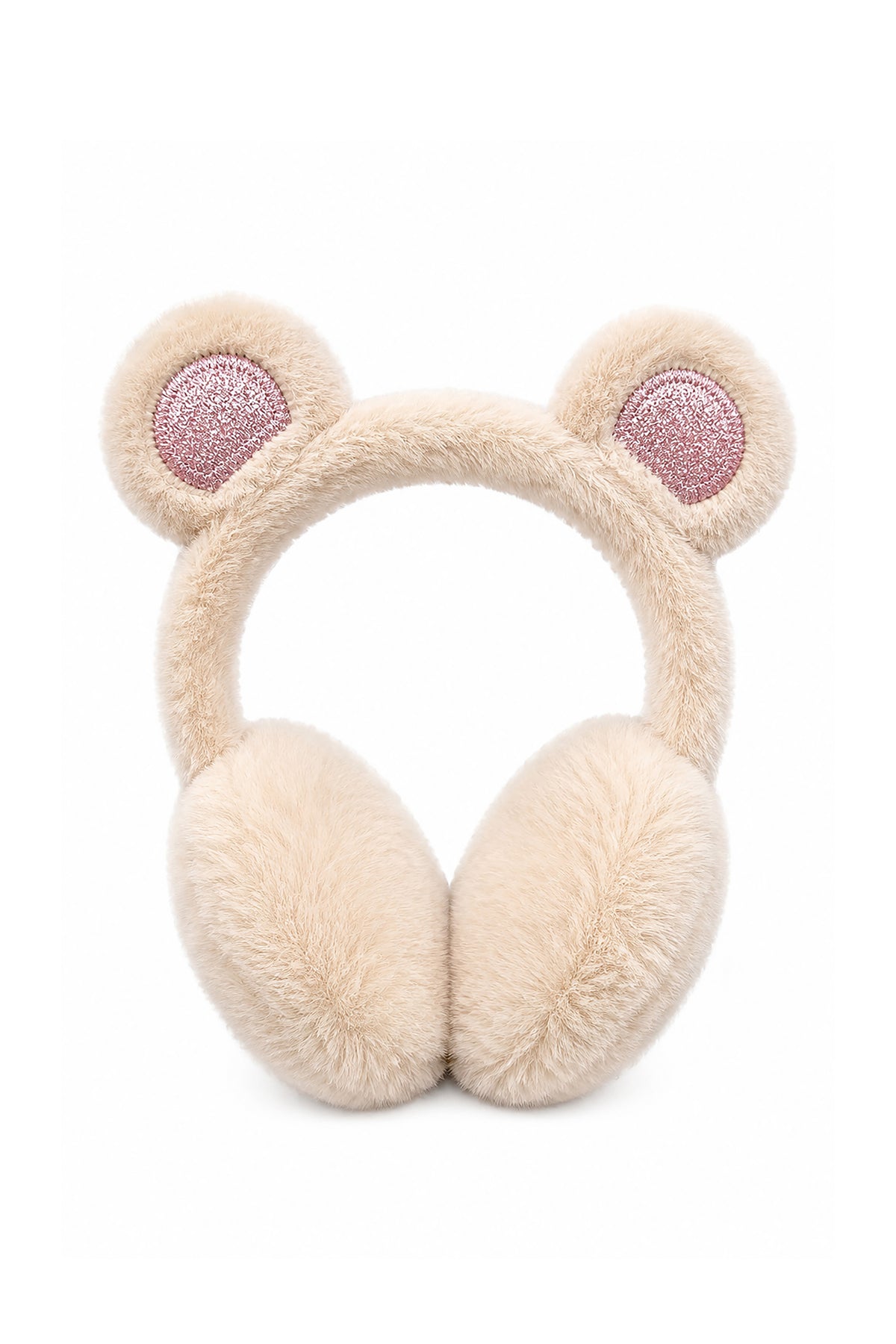 Kids' Plush Bear-Ear Earmuffs