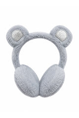Kids' Plush Bear-Ear Earmuffs