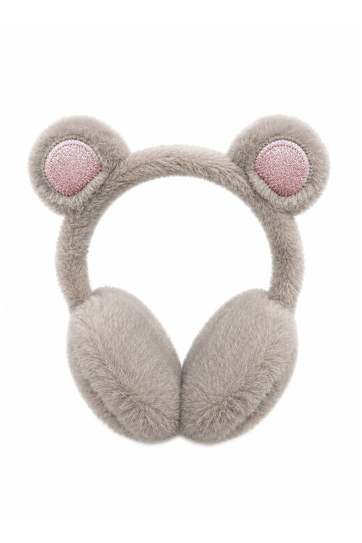 Kids' Plush Bear-Ear Earmuffs