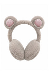 Kids' Plush Bear-Ear Earmuffs