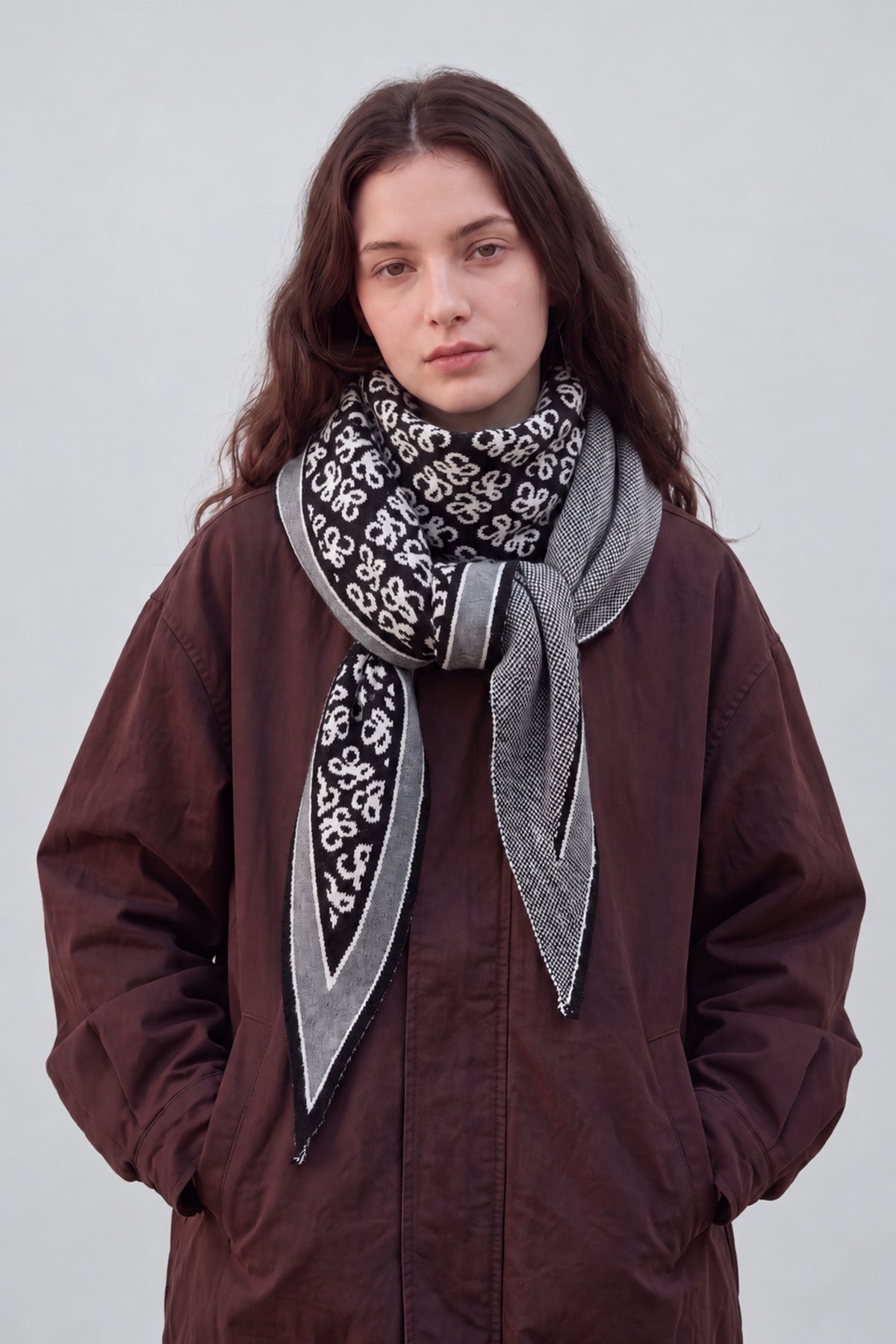 Women’s Reversible Floral Geo Triangle Scarf