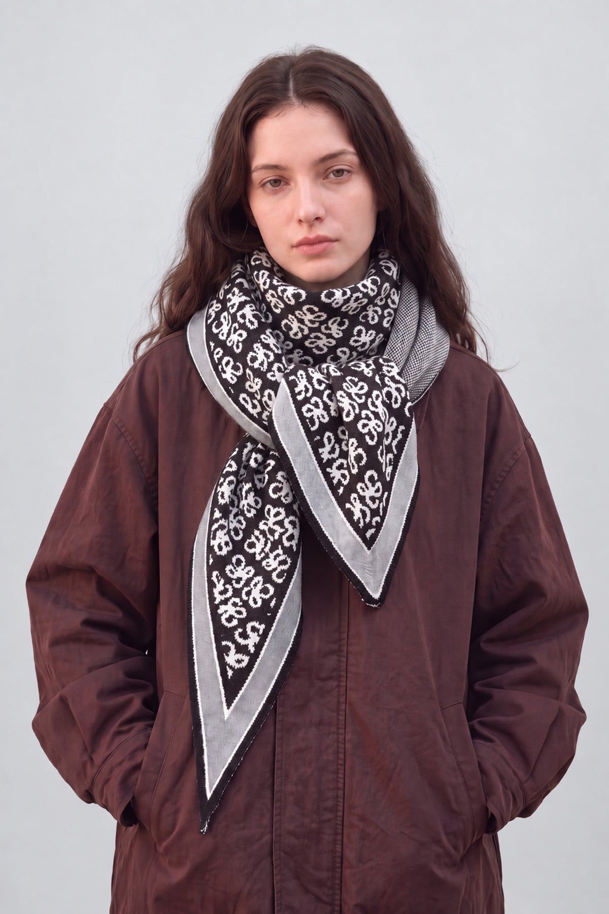 Women’s Reversible Floral Geo Triangle Scarf