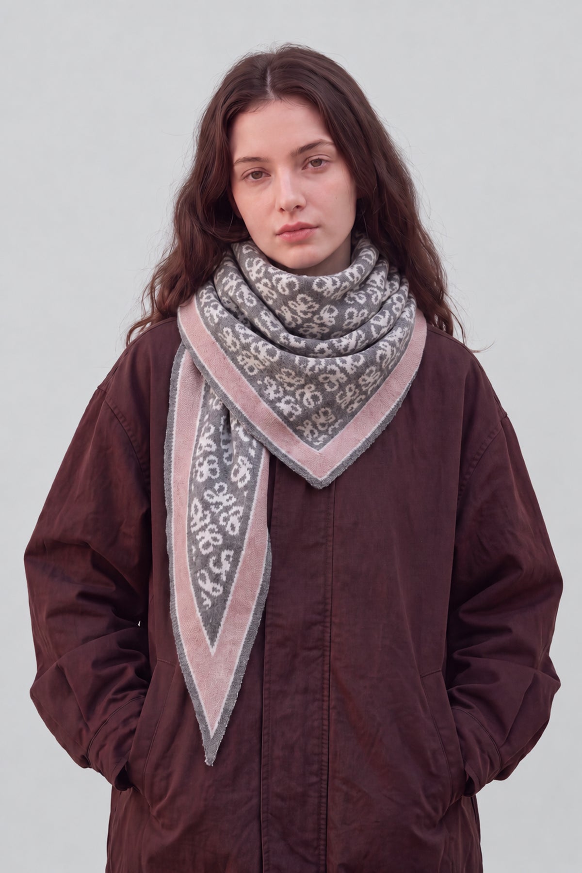 Women’s Reversible Floral Geo Triangle Scarf