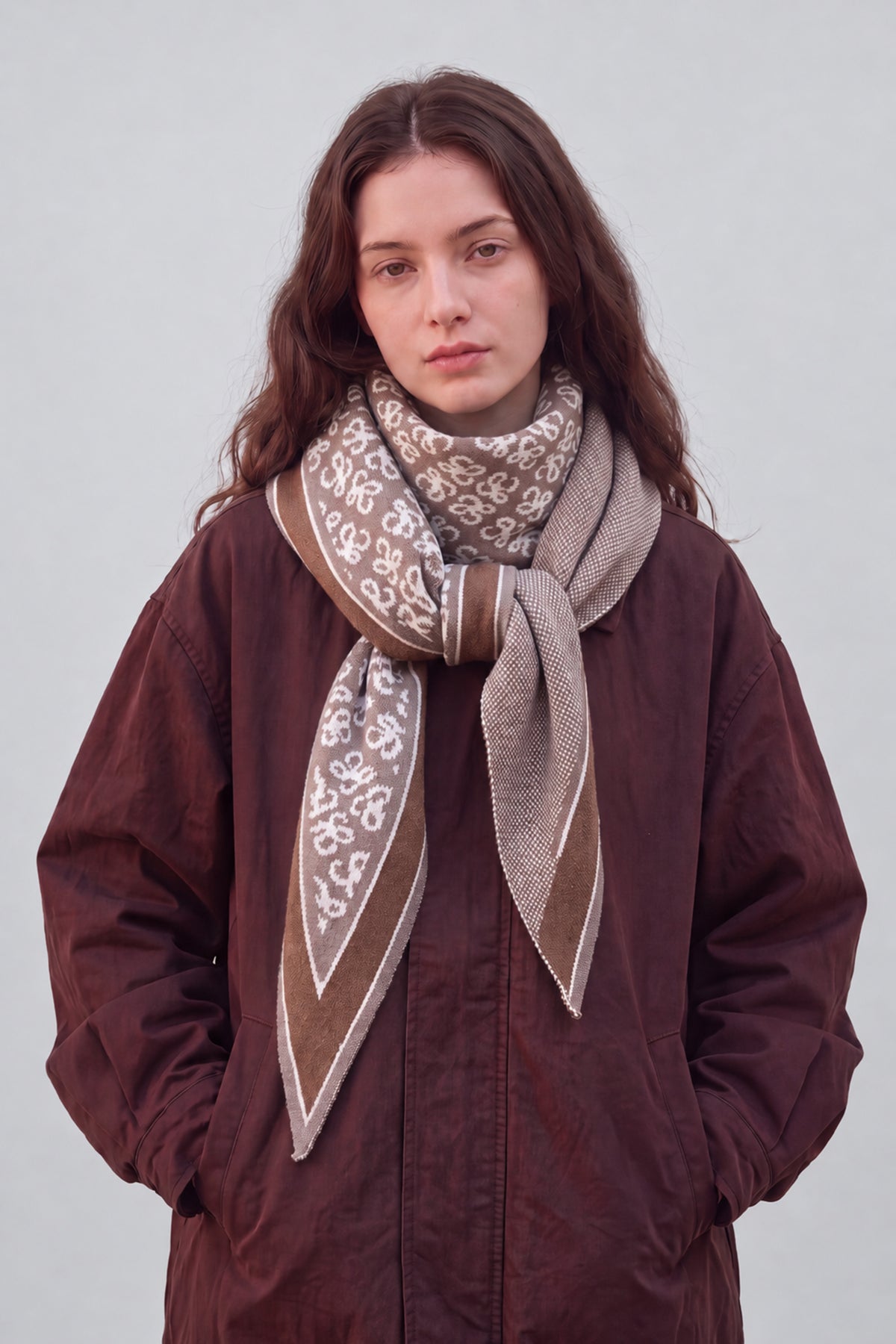 Women’s Reversible Floral Geo Triangle Scarf