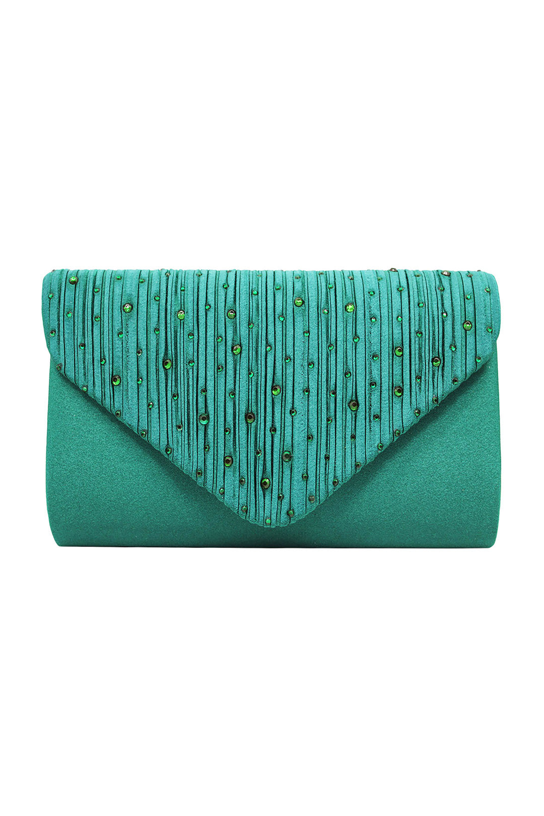 Embellished Envelope Clutch Bag with Gold Chain Strap