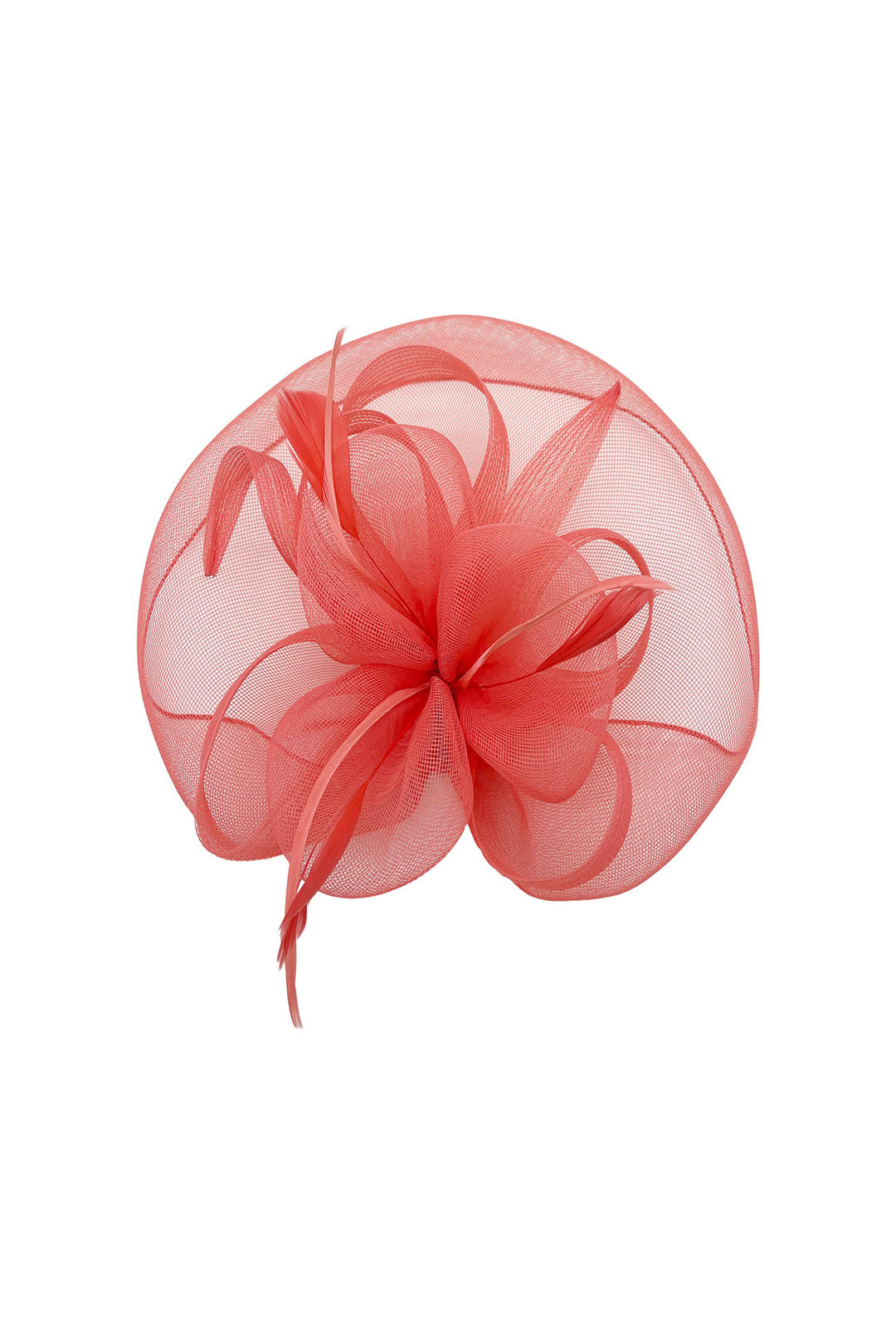 Statement Mesh Occasion Fascinator with Feather Trim