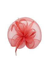 Statement Mesh Occasion Fascinator with Feather Trim
