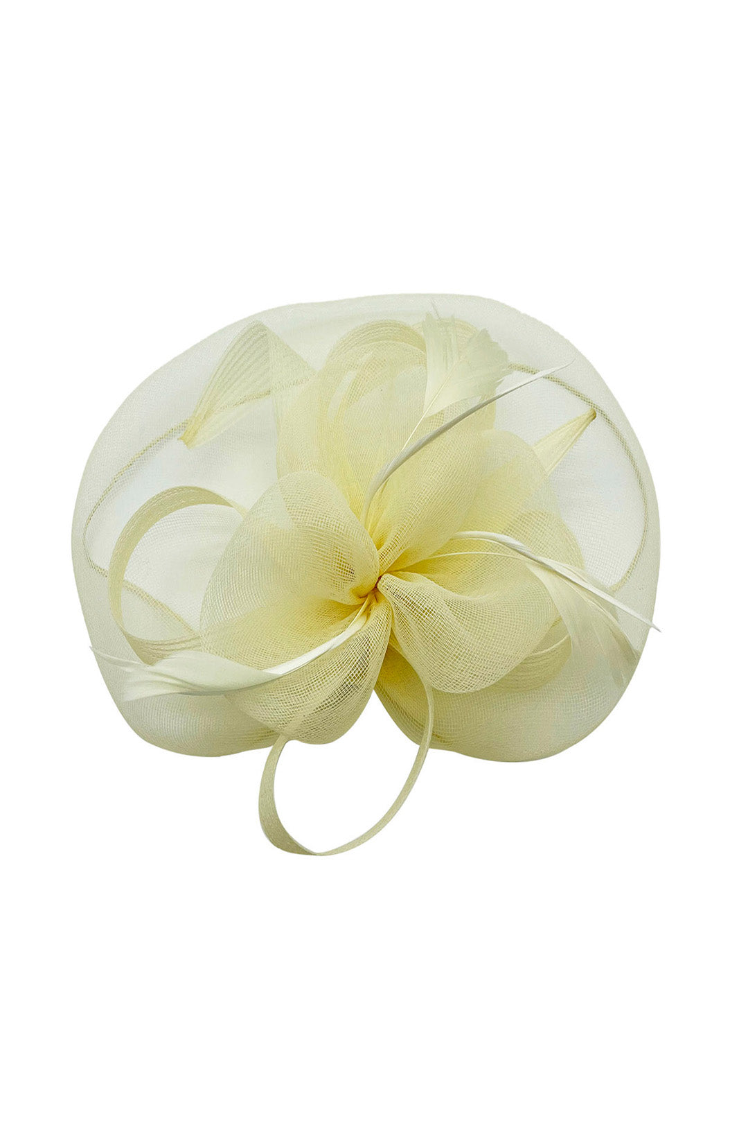 Statement Mesh Occasion Fascinator with Feather Trim