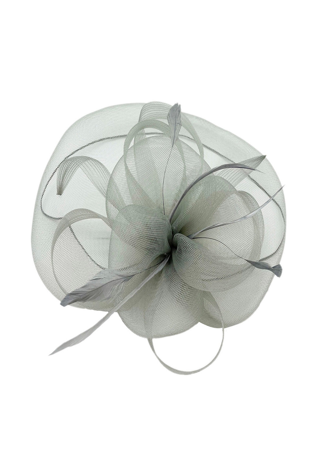Statement Mesh Occasion Fascinator with Feather Trim