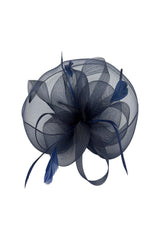 Statement Mesh Occasion Fascinator with Feather Trim